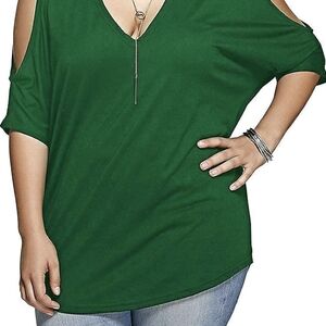 Burgundy In Color, ( Pic Used For Example) Cold Shoulder Top